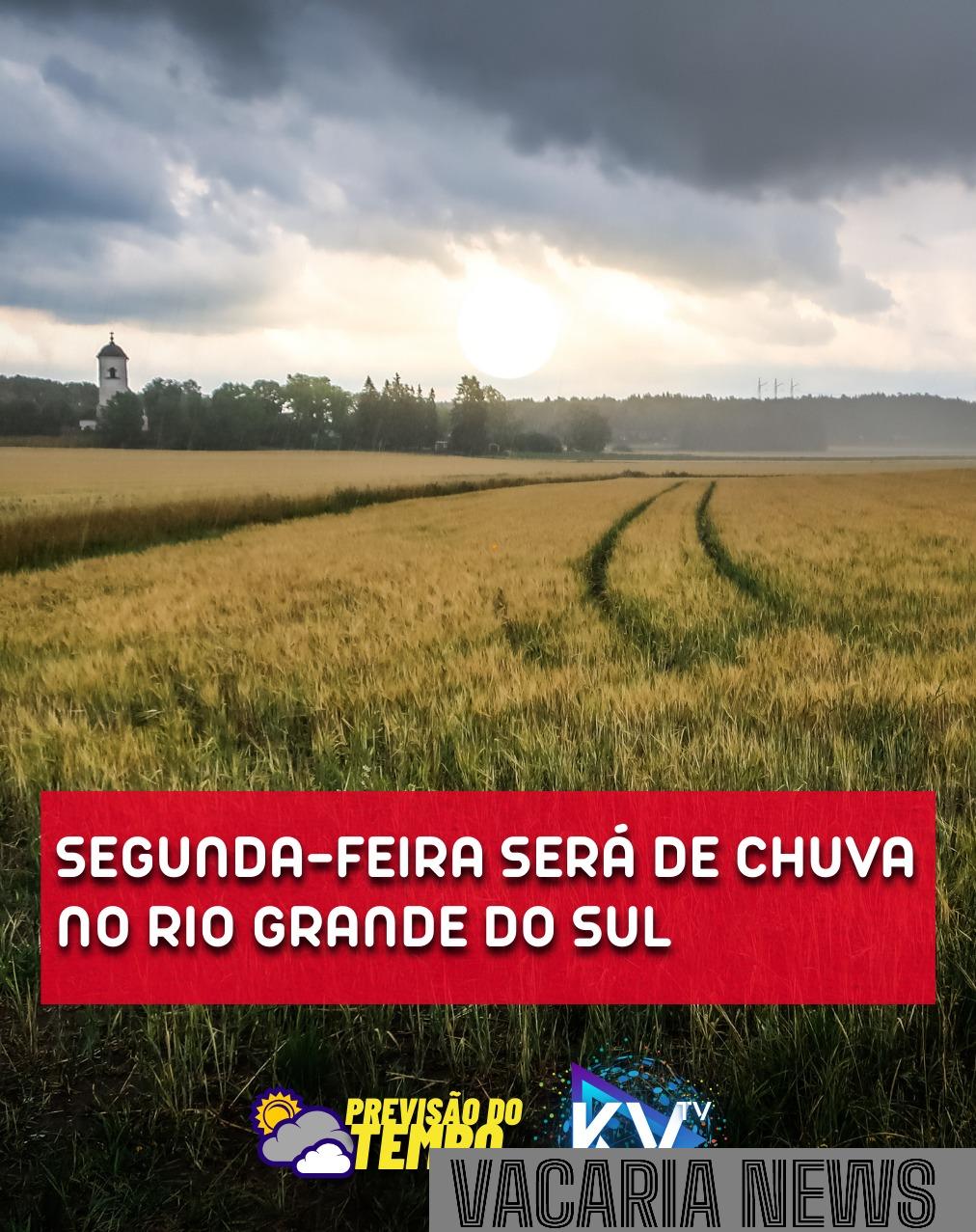 Segunda-feira terá chuva no Rio Grande do Sul