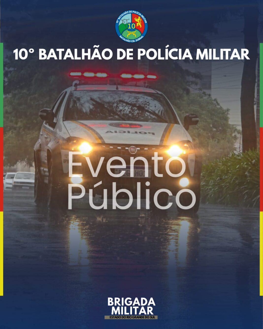 Brigada Militar garante segurança na abertura do Campeonato Municipal de Vôlei e Futsal em Esmeralda.