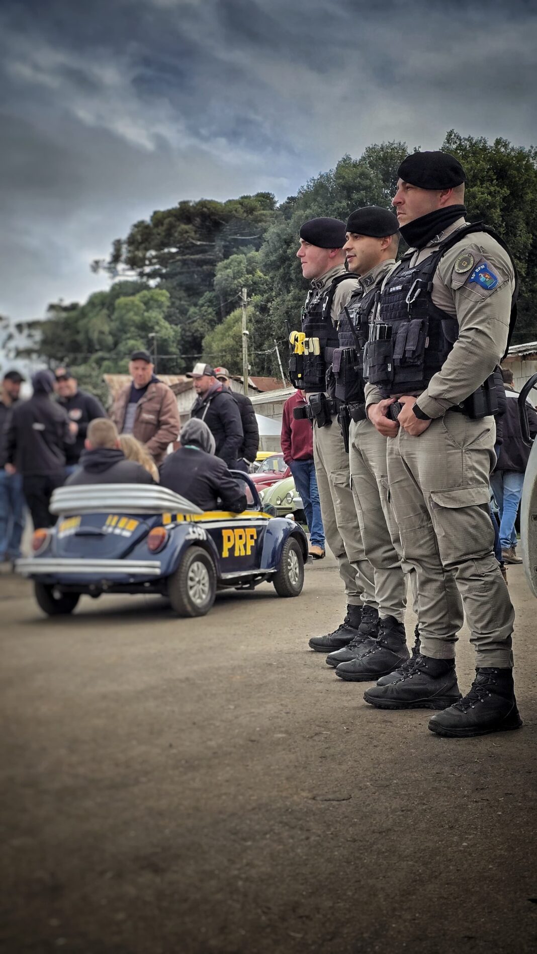 Brigada Militar garante segurança no XIII Retrô Sobre Rodas em Vacaria.