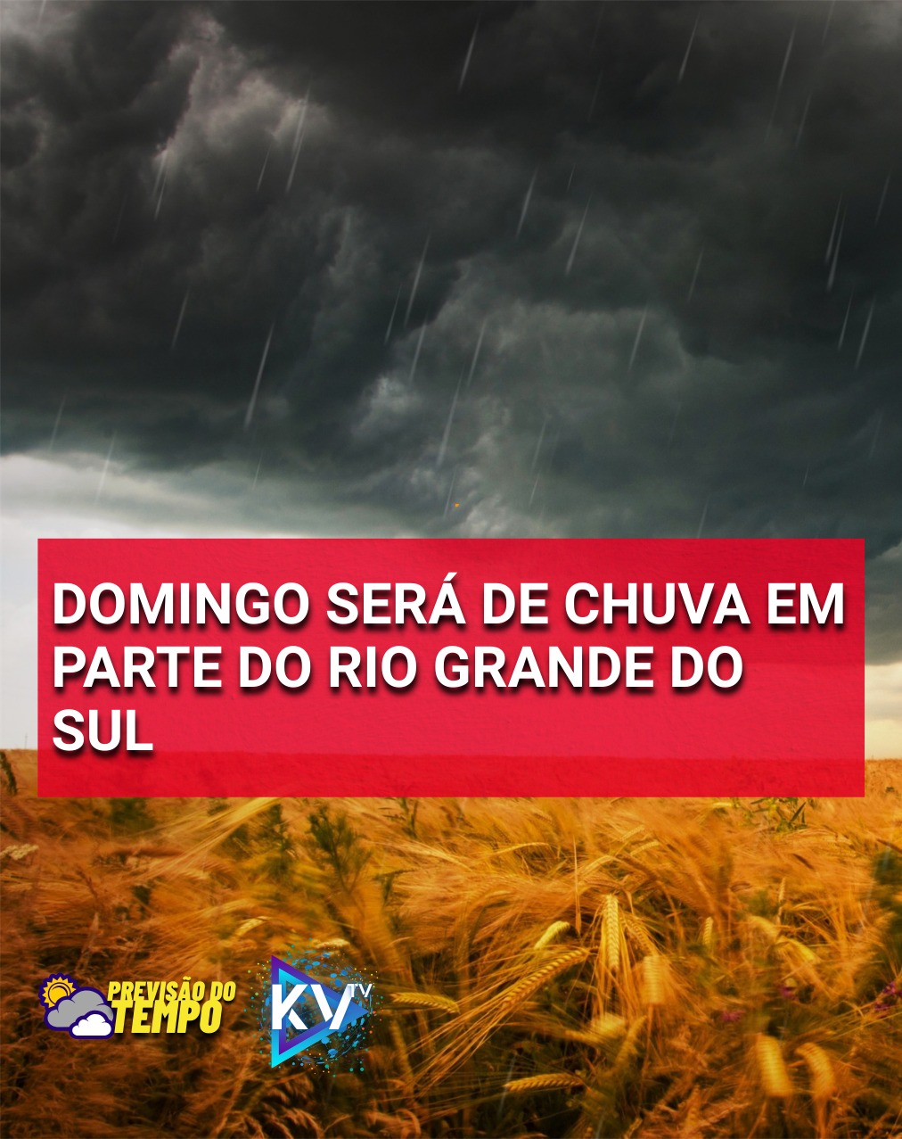 Domingo será de chuva em parte do Rio Grande do Sul