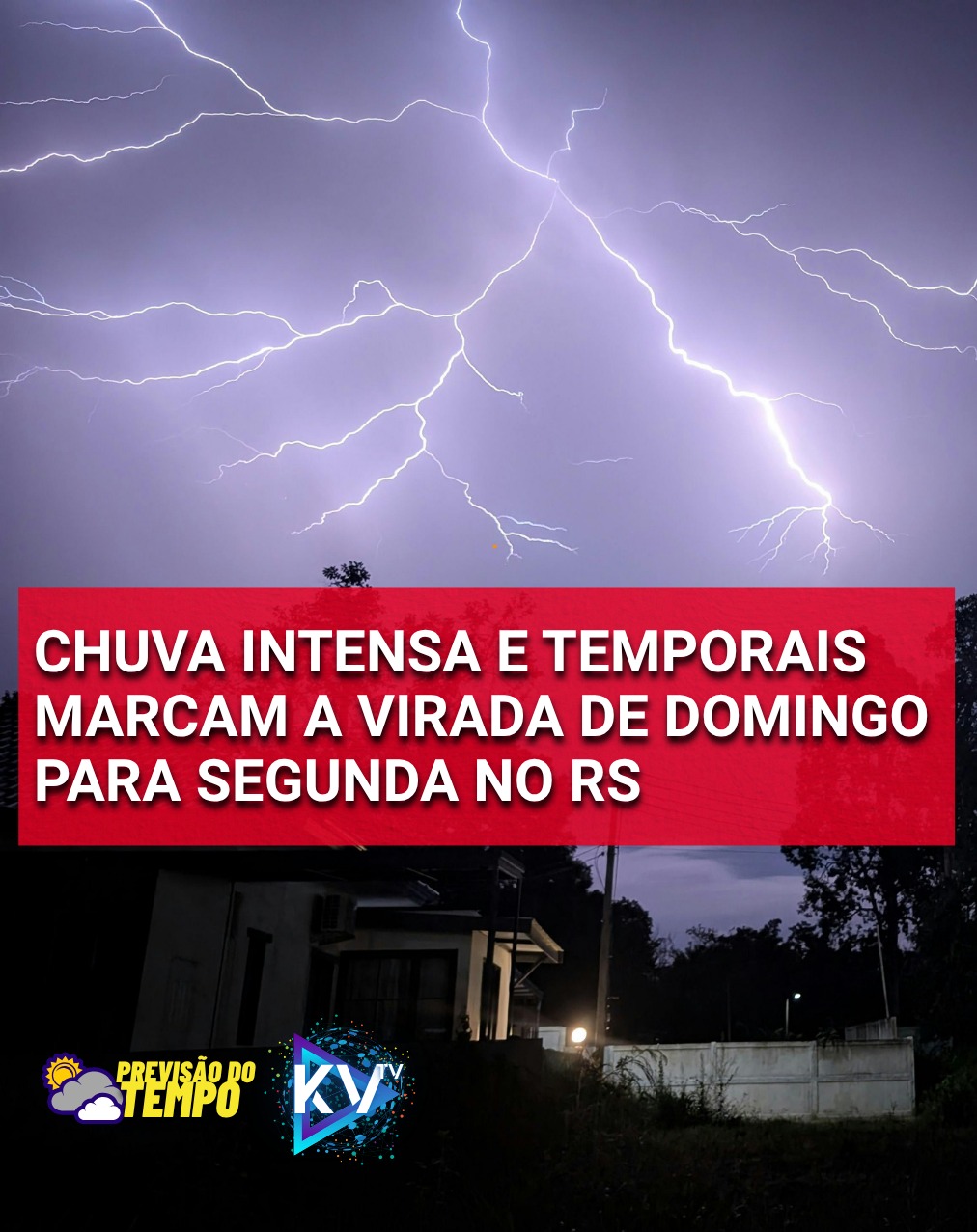 Após Dia de Calor Extremo, Frente Fria Traz Chuva Intensa e Risco de Temporais para Todo o RS Nesta Segunda