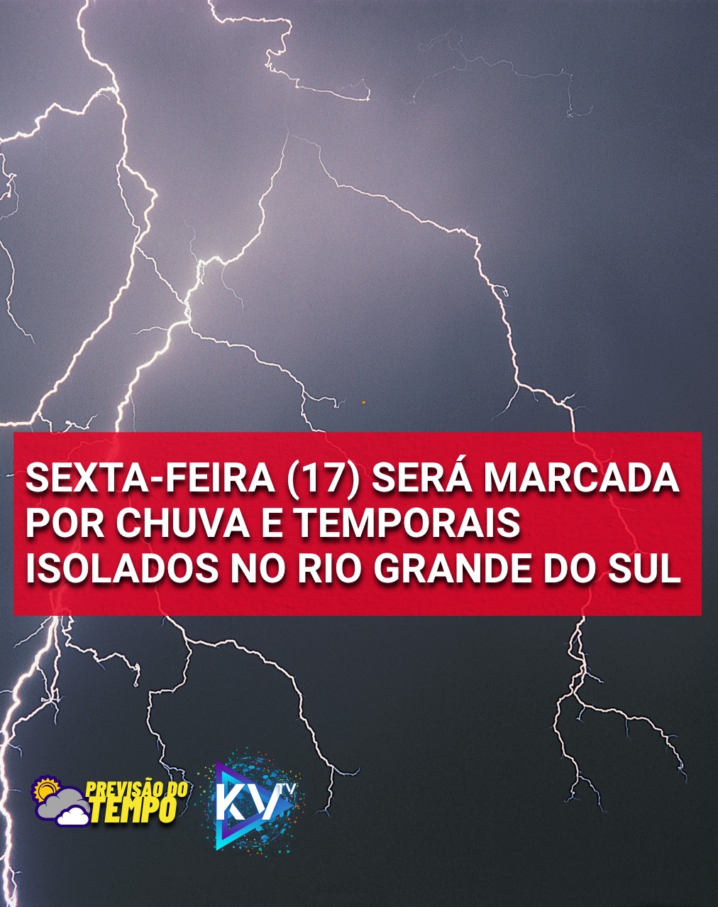 Sexta-feira de Alerta: Chuva forte e temporais isolados seguem no RS com acumulados de até 90 mm