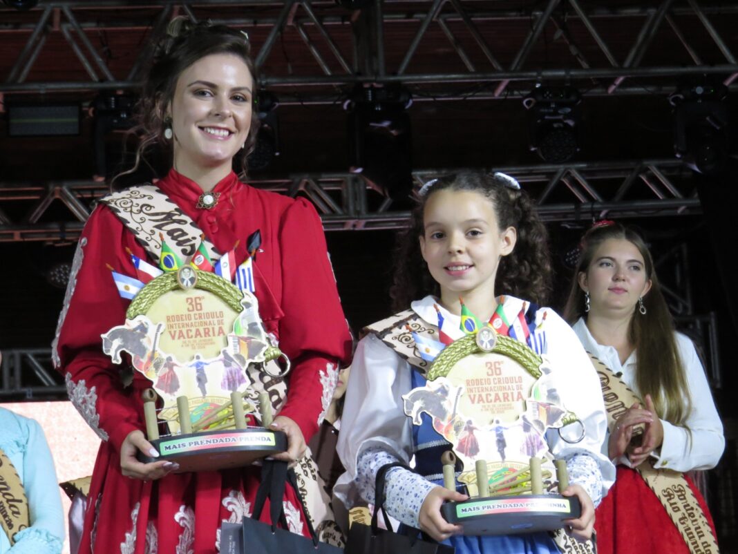 Mais Prendada Prenda e Prendinha do 36º Rodeio de Vacaria são de entidades locais