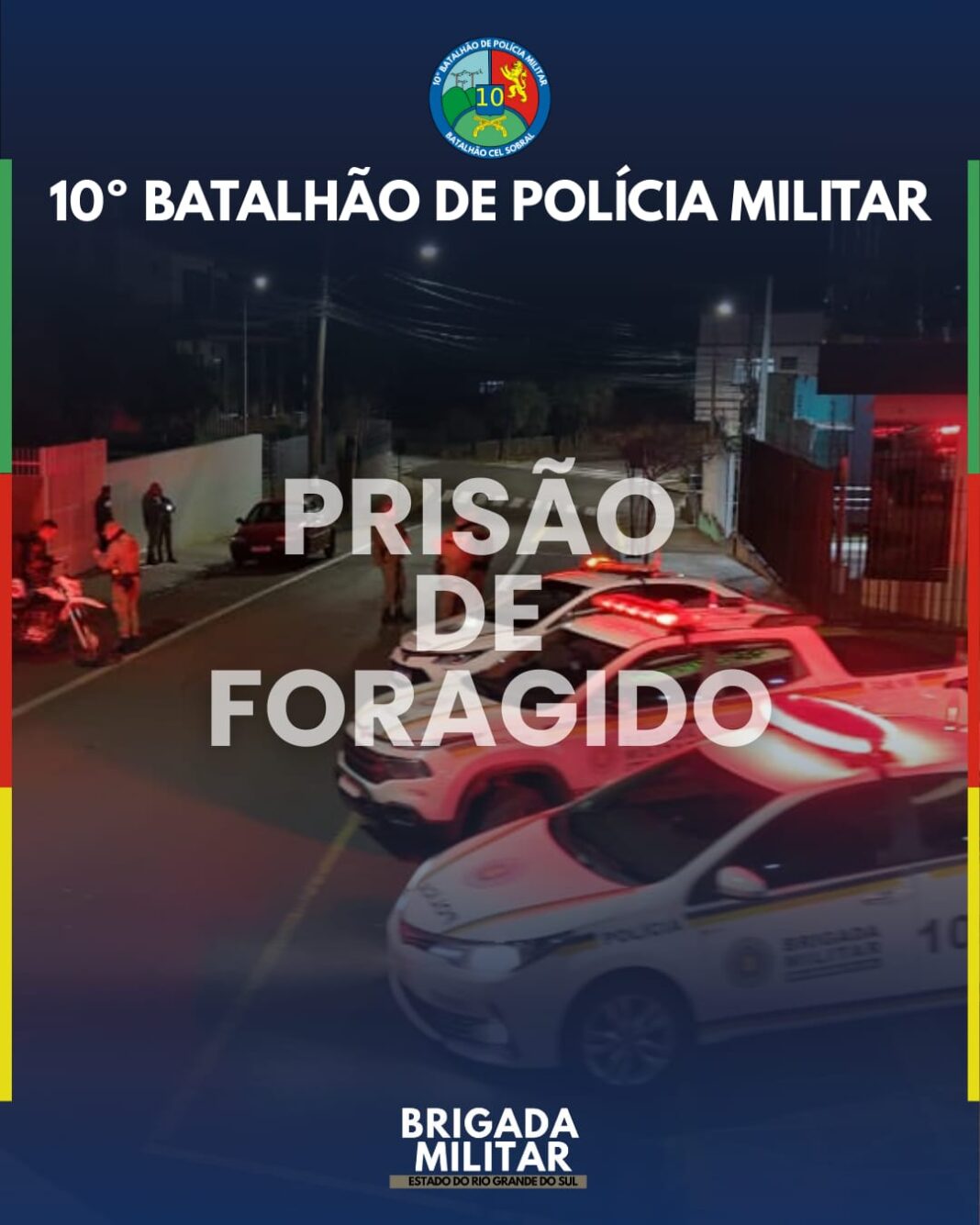 BRIGADA MILITAR CAPTURA FORAGIDO DA JUSTIÇA EM VACARIA
